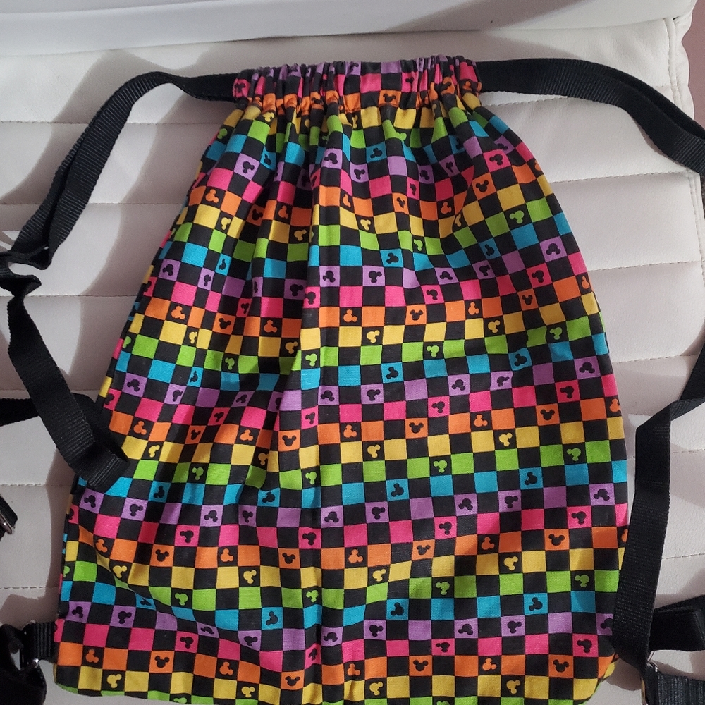 Colorful Mickey Mouse Drawstring Backpack - image 4